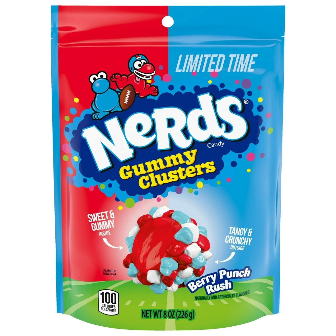 Nerds Gummy Clusters Berry Punch Rush Pouch Bag 1 x 226g (8oz) image 0