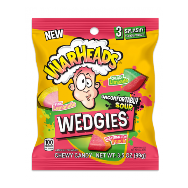 Warheads Wedgies Peg Bag 12 x 99g (3.5oz) image 0