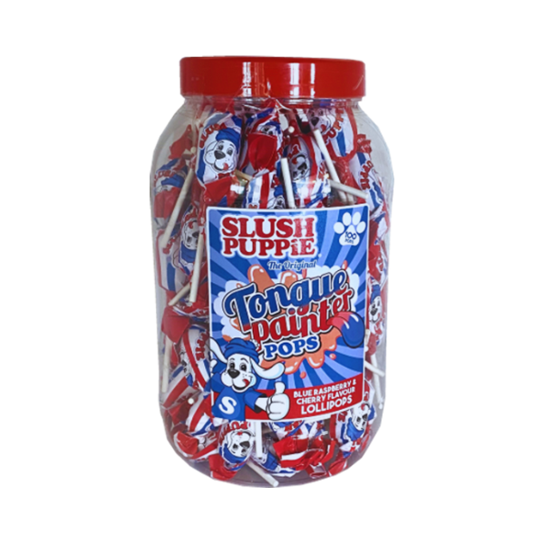 Slush Puppie Tongue Roller Pops Tub 100 unit 1 x 15g image 0
