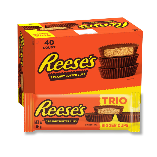 Reese's 3 Peanut Butter Cups Trio 40 x 63g image 0