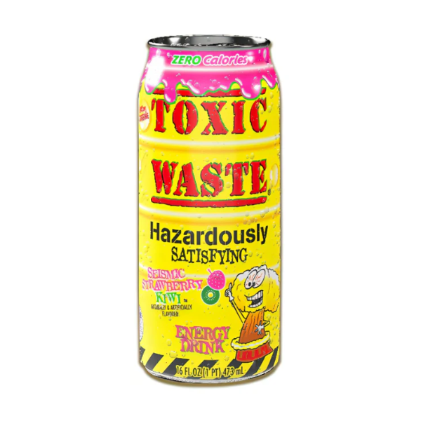 Special Price - Toxic Waste Seismic Strawberry Kiwi Energy Drink Big Can 4 x 473ml (16oz) image 0