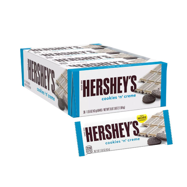 Hershey's Cookies 'N' Creme Bar 36 x 43g (1.55oz) image 0