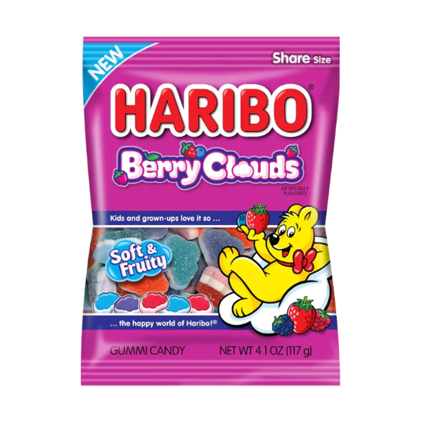 Haribo Berry Clouds Peg Bag  12 x 117g (4.1oz) image 0
