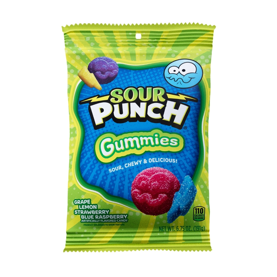 Sour Punch Gummies Peg Bag 12 x 191g (6.75oz) image 0