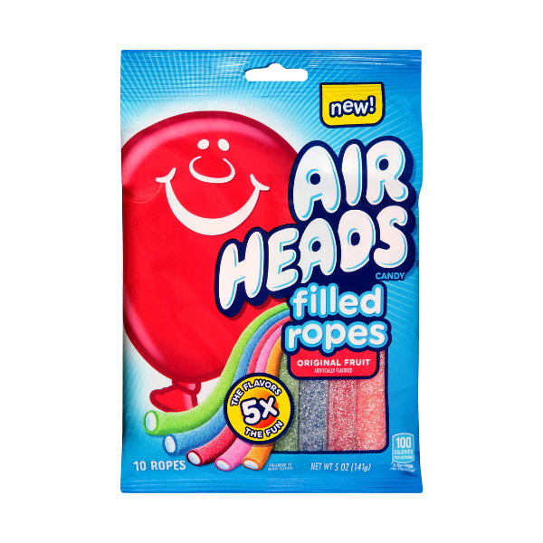 Airheads Filled Ropes Original Fruit Peg Bag 12 x 141g (5oz) image 0