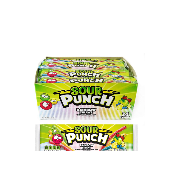 Sour Punch Rainbow Straw 24 x 57g (2oz) image 0