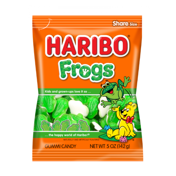 Haribo Frogs Peg Bag 12 x 142g (5oz) image 0