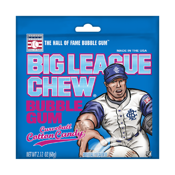 Big League Bubble Gum Curveball Cotton Candy 12 x 60g (2.12oz image 0