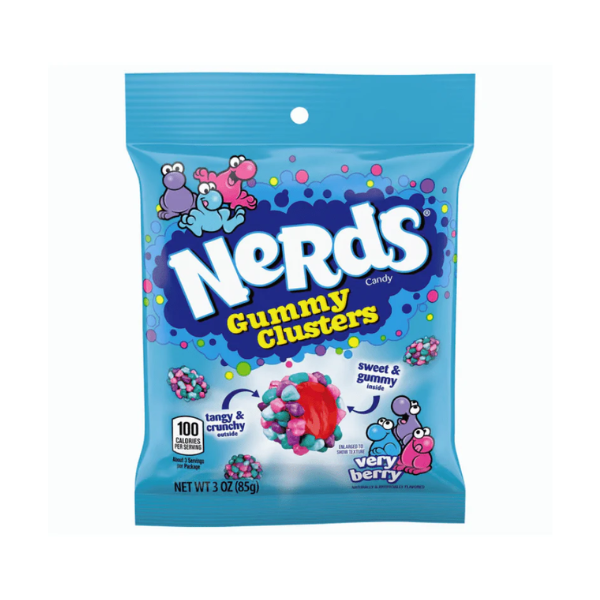 Nerds Gummy Clusters Very Berry Peg Bag 12 x 85g (3oz) image 0
