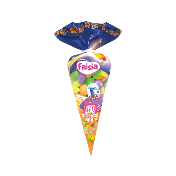 Frisia Flying Saucers Tropical Mix Cone Bags 21 x 45g image 0