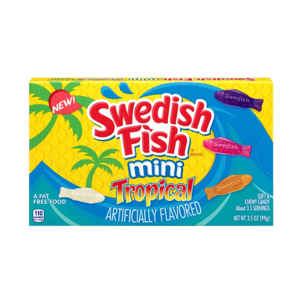 Swedish Fish Mini Tropical Theater Box 12 x 99g (3.5oz) image 0