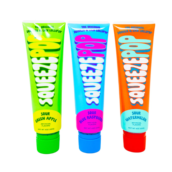 Squeeze Pop Assorted Flavor Tube 12 x 120g (4oz) image 0