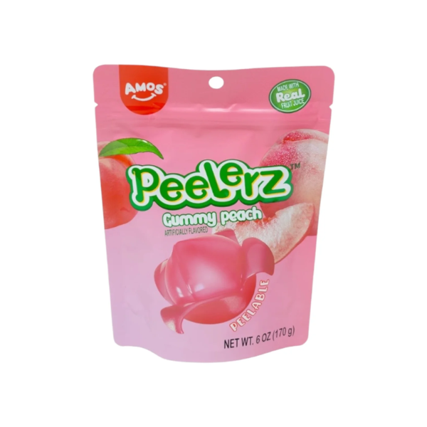Peelerz Gummy Peach Pouch Bag 12 x 170g (6oz) image 0