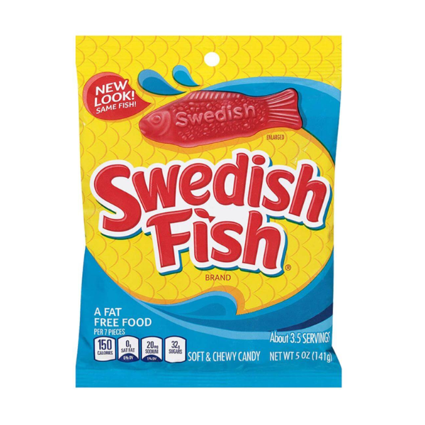 Swedish Fish Original Red Peg Bag 12 x 141g (5oz) image 0