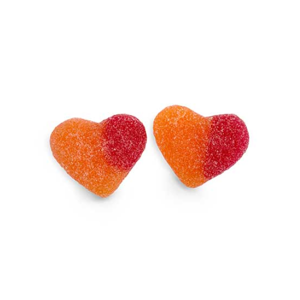 Dulce Plus Sugared Peach Hearts Bag 1 x 1Kg image 0