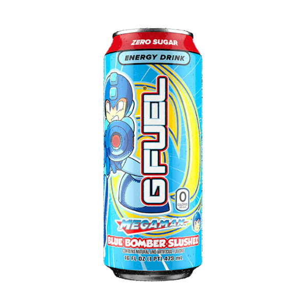 G Fuel Energy Drink Mega Man Blue Boomber Slush 12 x 473ml(16 fl oz) image 0