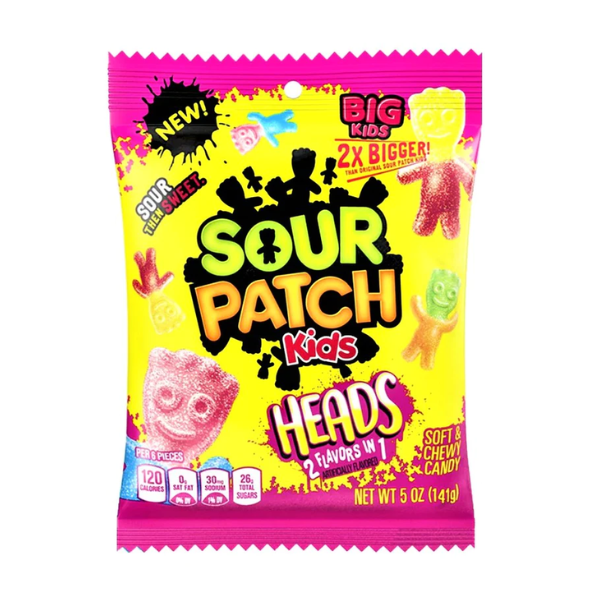 Sour Patch Kids Big Heads Peg Bag 12 x 141g (5oz) image 0