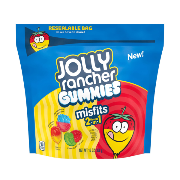 Jolly Rancher Gummies Misfits 2-in-1 Pouch Bag 8 x 368g (13oz) image 0