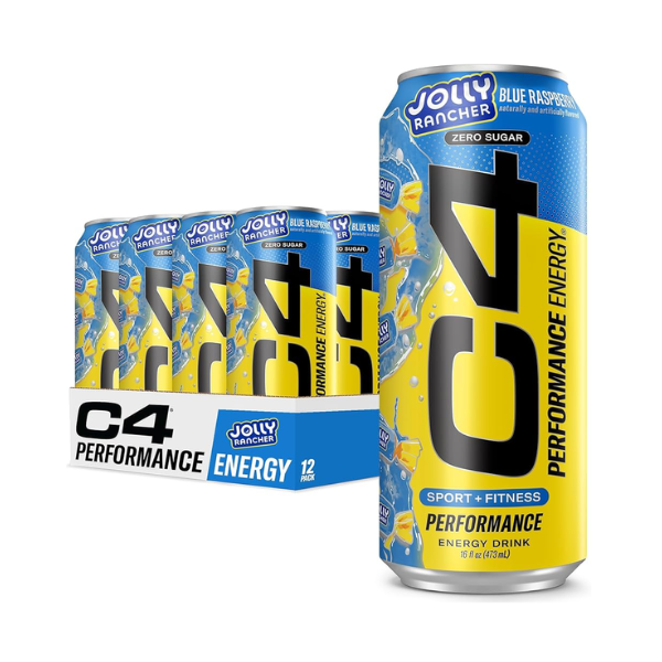 C4 Jolly Rancher Blue Raspberry Zero Energy Drink Can 12 x 473ml (16fl.oz) image 0