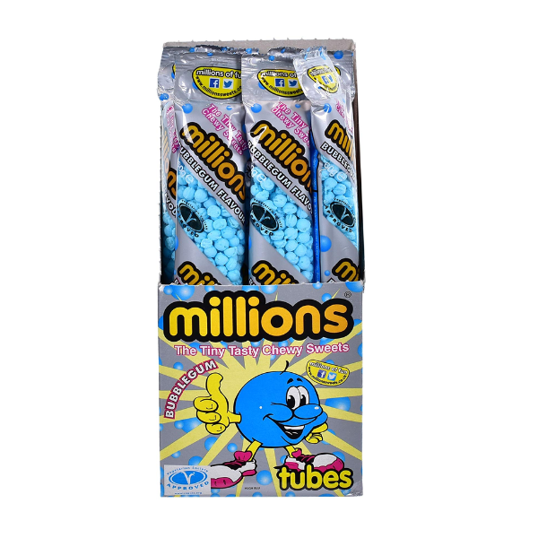 Millions Bubblegum Tubes 12 x 55g image 0